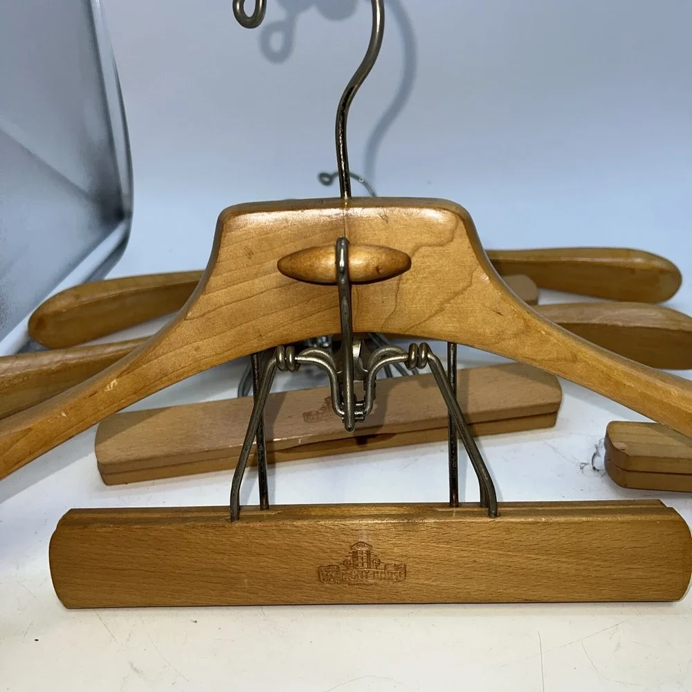 3 Harmony‎ House Vintage Wooden Suit And Pants Hangers And 1 Pants Only Hanger